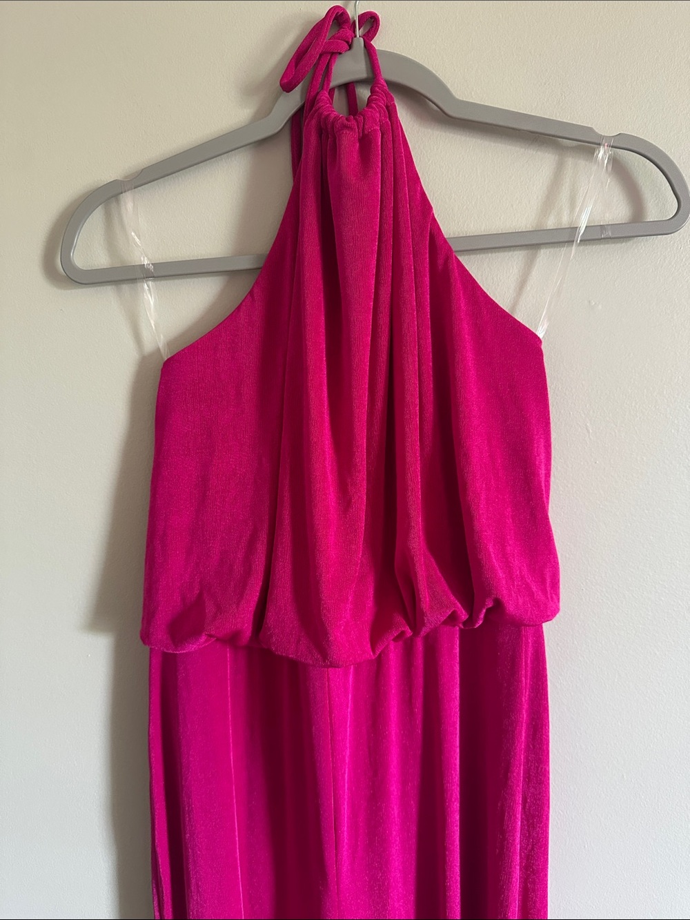 Blue Blush Vibrant Pink Halter Jumpsuit - Picture 10 of 13